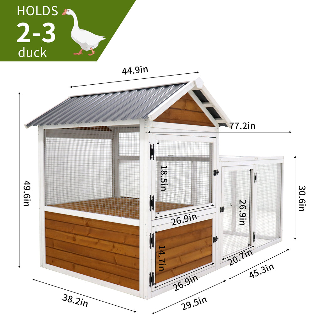 Large Wooden Chicken Coop with Nest Box L6381