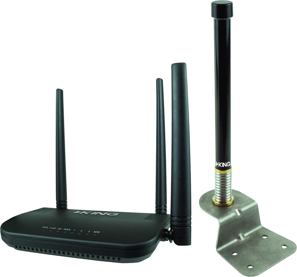 Black WiFi Range Extender and Router F2476