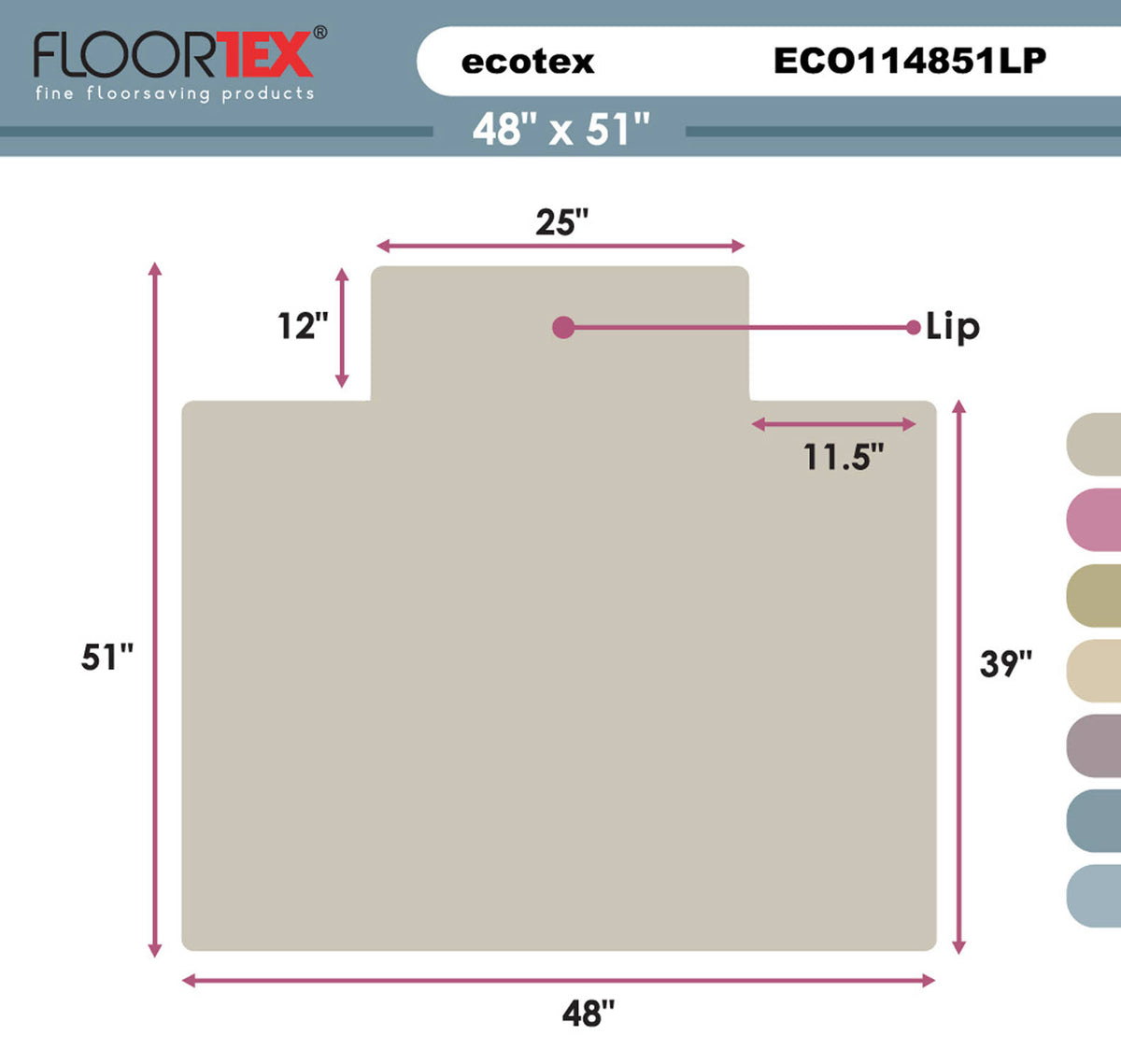 Chair Mat for Standard-pile Carpets O781