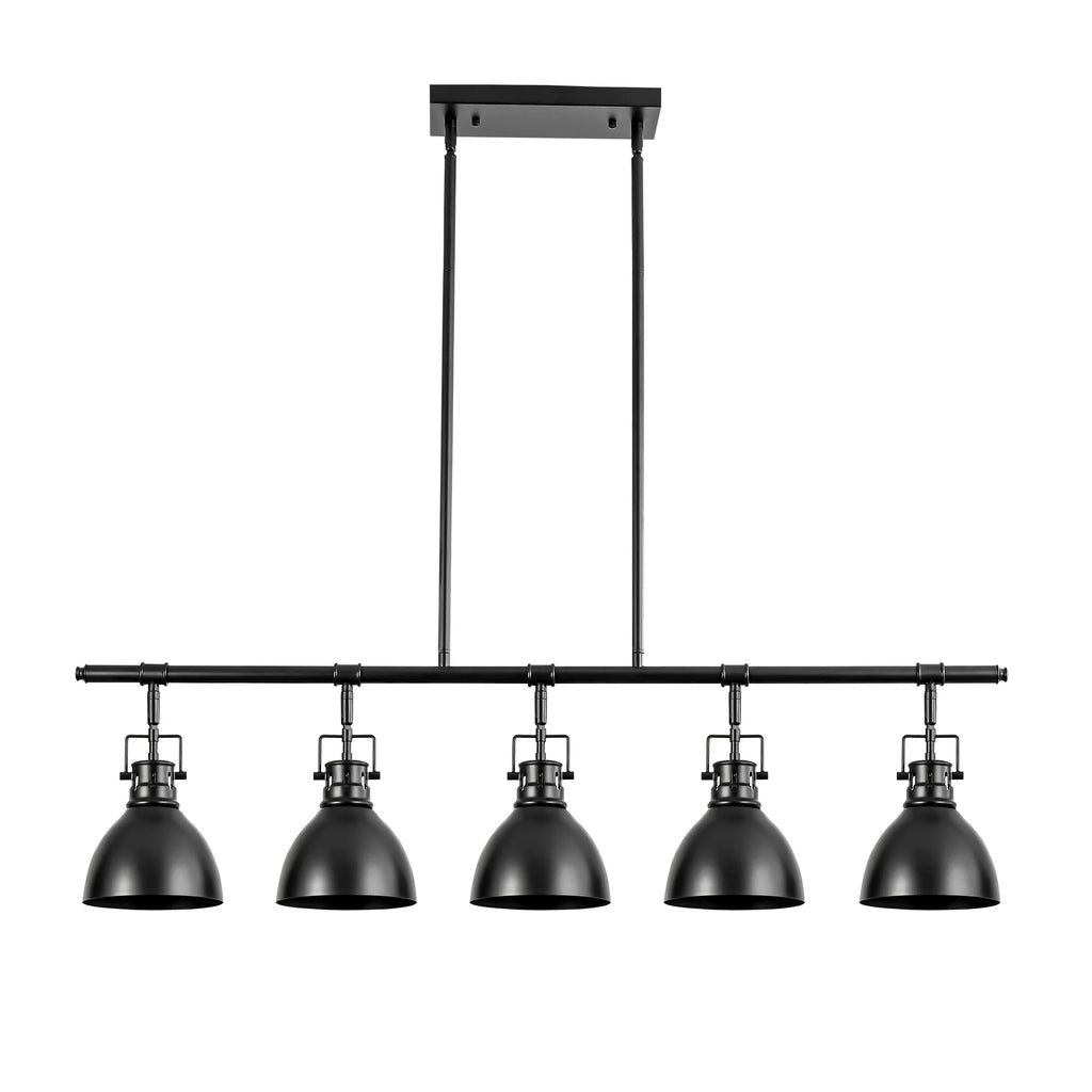 5-Light Linear Dome Hammered Industrial Pendant Q7227