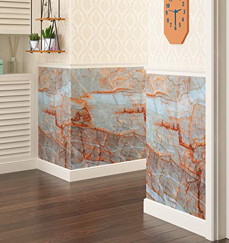 Teal Marble Peel and Stick Wallpaper B5170