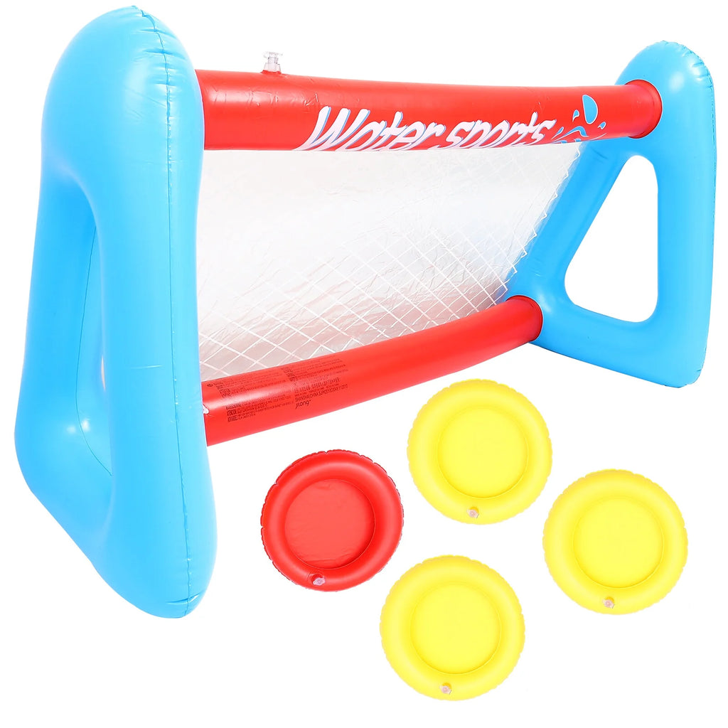 Inflatable Pool Float Set with Volleyball Net and Volleyballs E7784