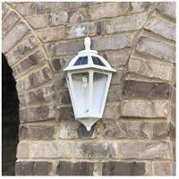White Solar Sconce with LED Light Bulb R34881