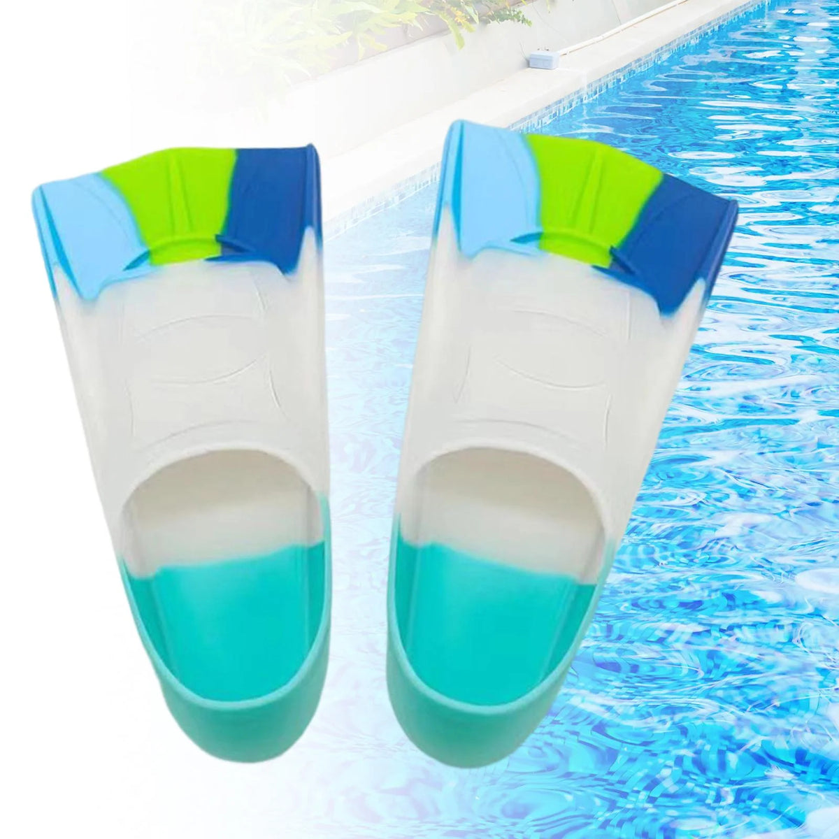 Blue Swim Training Fins for Kids H8797