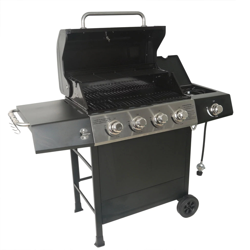 4-Burner Gas Grill with Side Burner and Side Shelves W666909