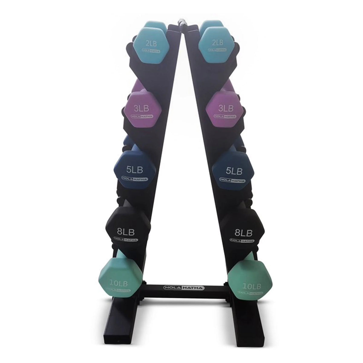 3, 5, and 8 Pound Dumbbell Hand Weight Set with Storage Rack M264