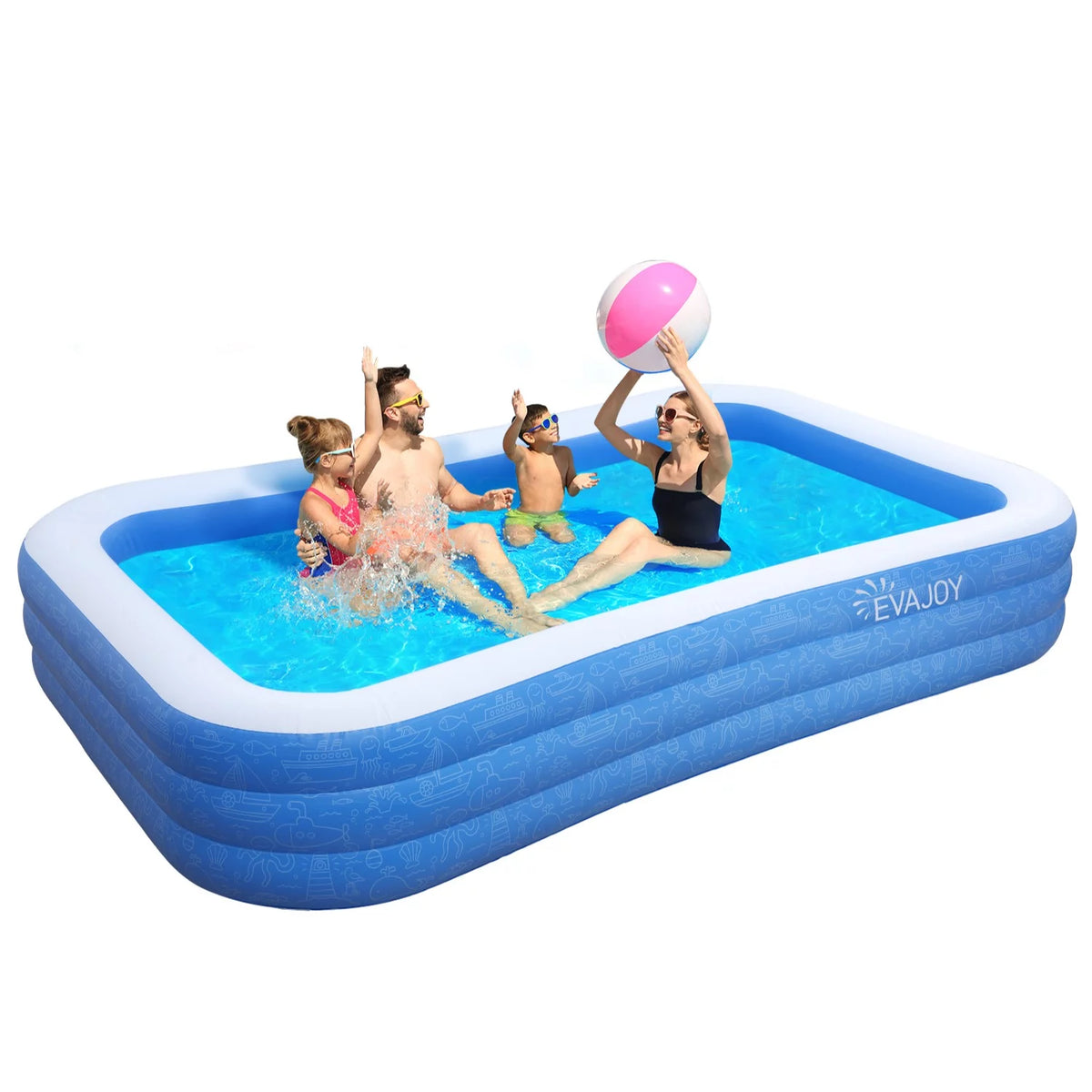 Inflatable Swimming Pool 118'' x 72'' x 20'' W157537