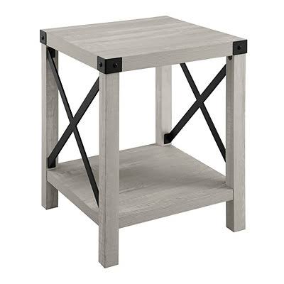 Stone Gray Rustic Wood Accent Table I56676