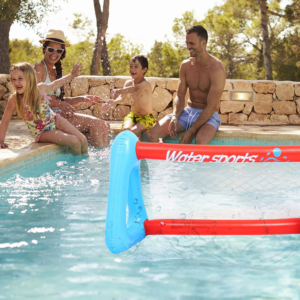 Inflatable Pool Float Set with Volleyball Net and Volleyballs E7784