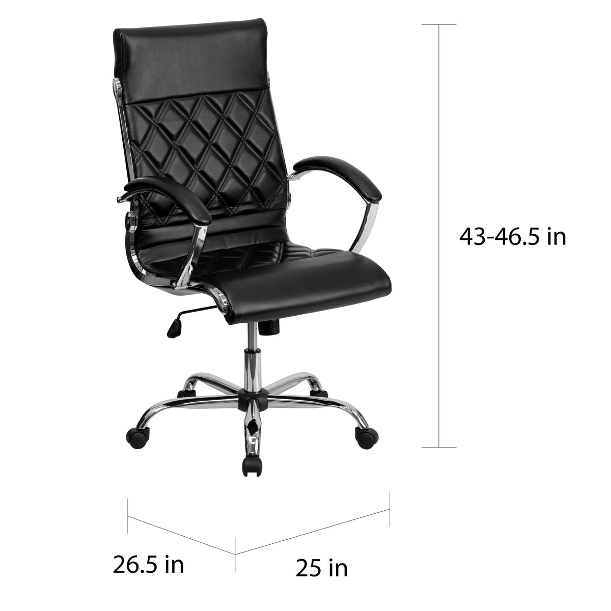Black LeatherSoft Executive Swivel Office Chair I43208