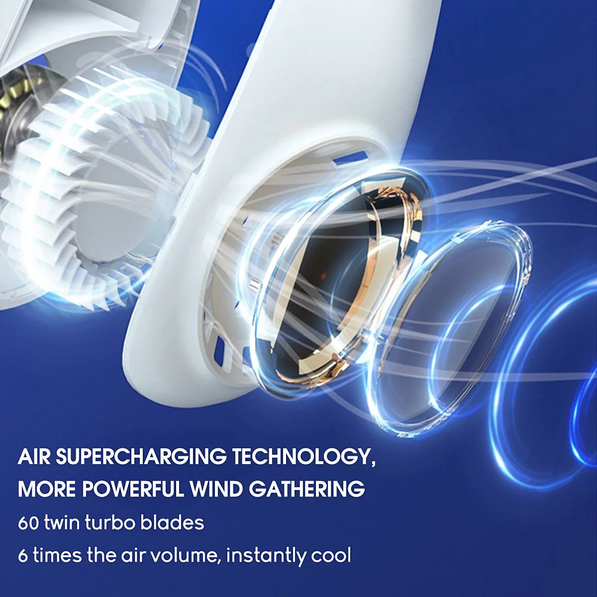 White Portable Neck Fan B141