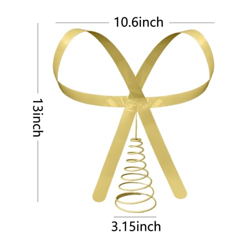 Large Brass Bow Tree Topper Q819712
