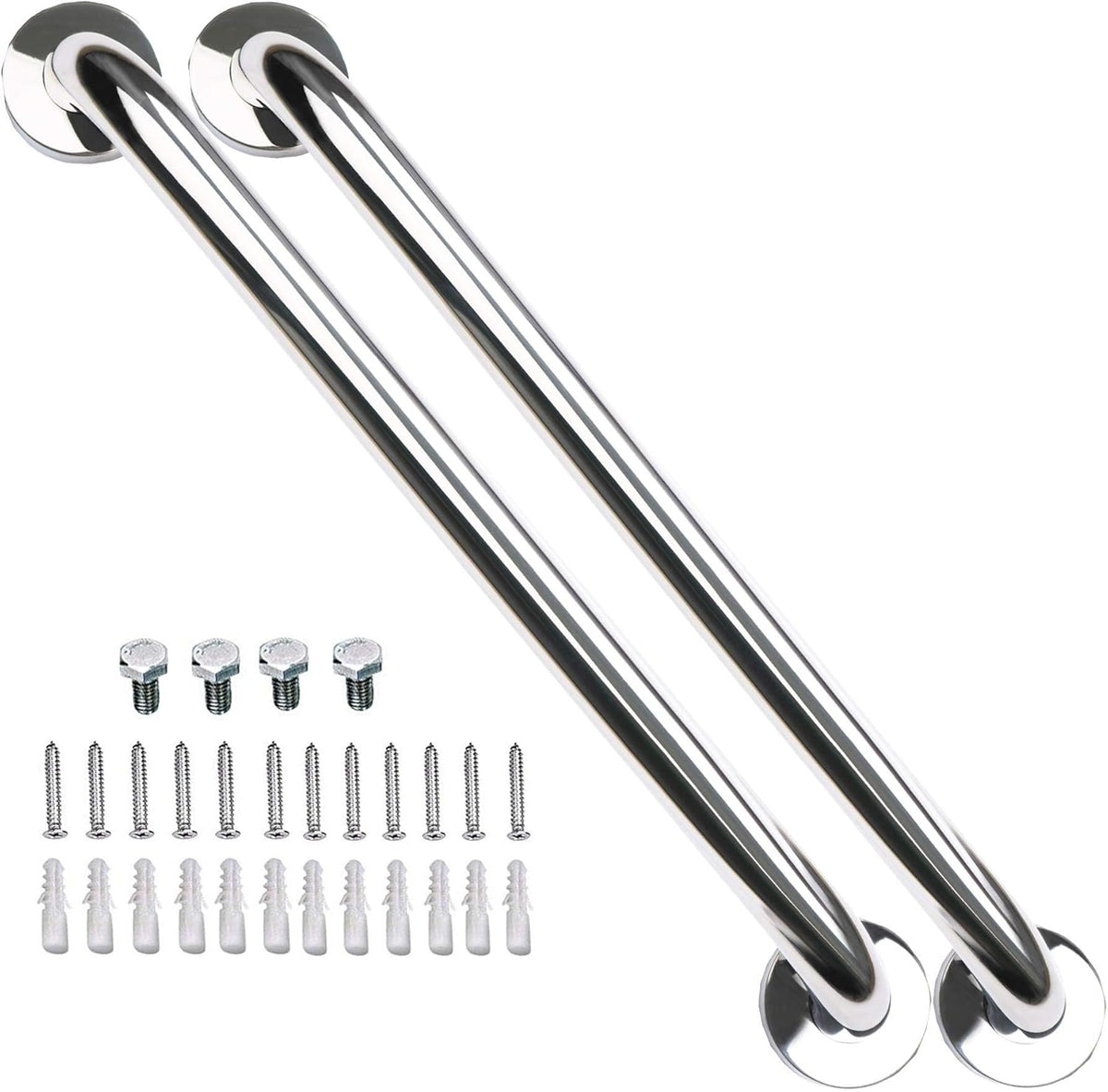 2 Pack 24 Inch Black Stainless Steel Bathroom Grab Bar U813