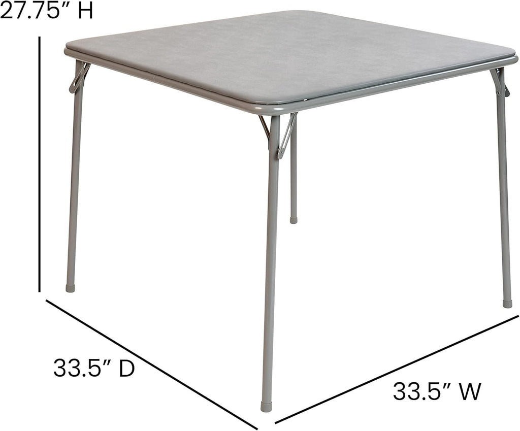 Gray Square Folding Card Table C2923