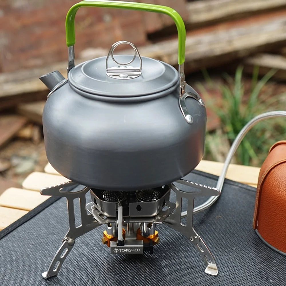 5800W Foldable Camping Gas 3 Burners Piezo Ignition Windproof Backpacking Outdoor Cooking S951