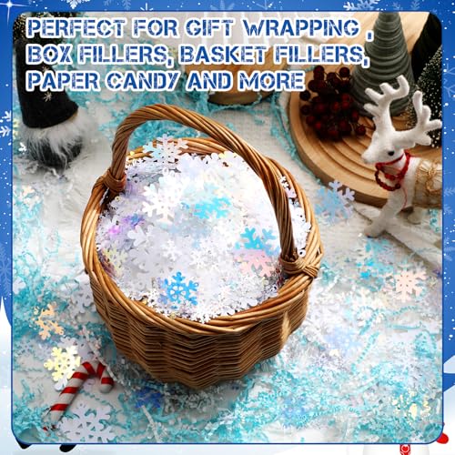 1 Lb Snowflake Glitter Confetti Table Scatter, 2 Pack D6588