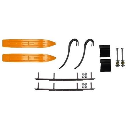 7 1/4 inch Snowmobile Skis with 10 inch Round Bars Kit N10604
