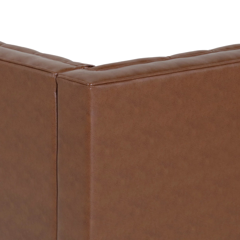 Cognac Brown Tufted Chaise Lounge U766888