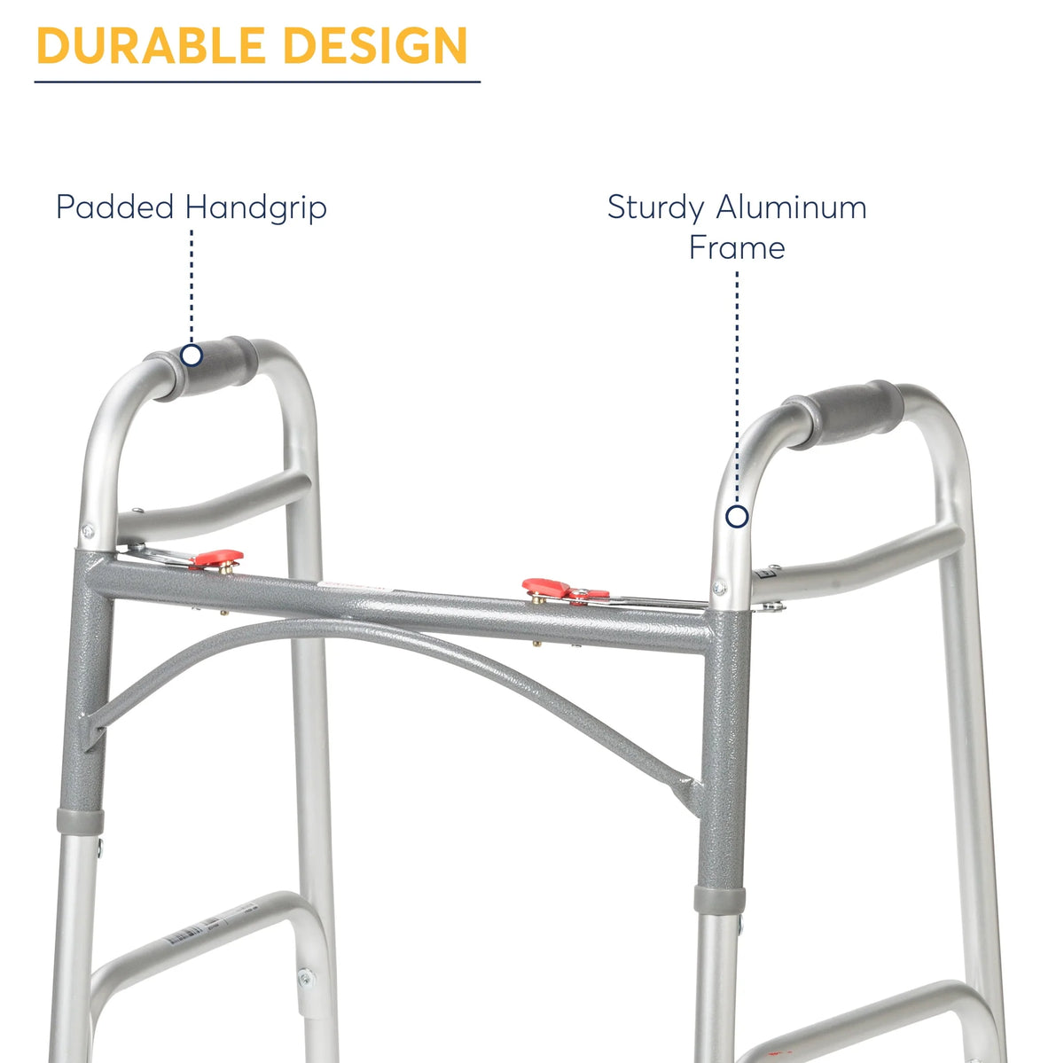 Two Button Folding Walker with 5 Wheels K551