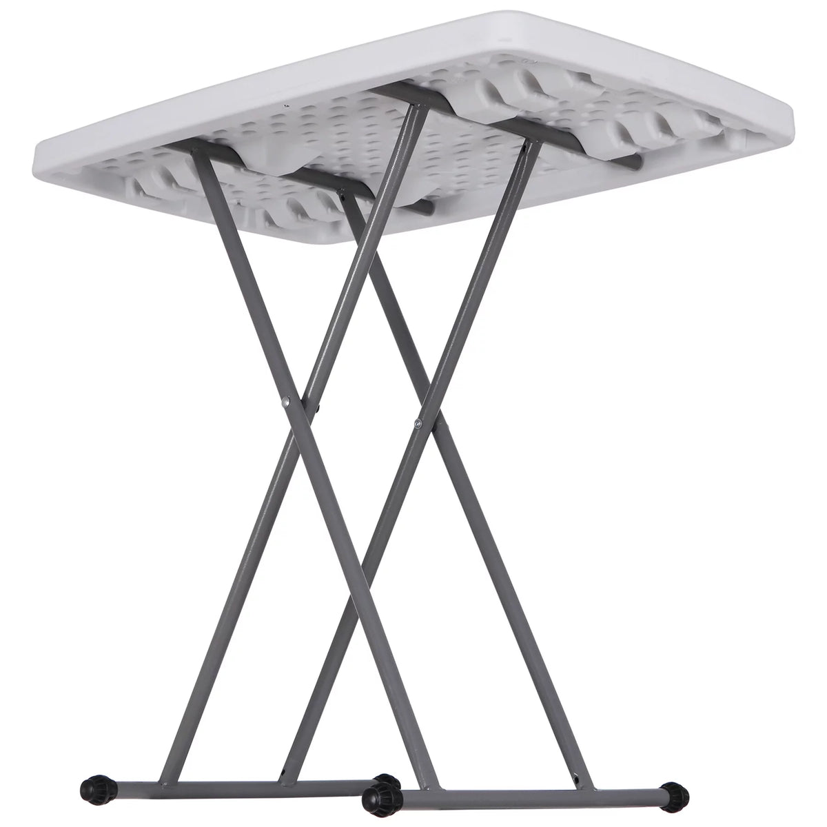 White Adjustable Folding Plastic Table S60938