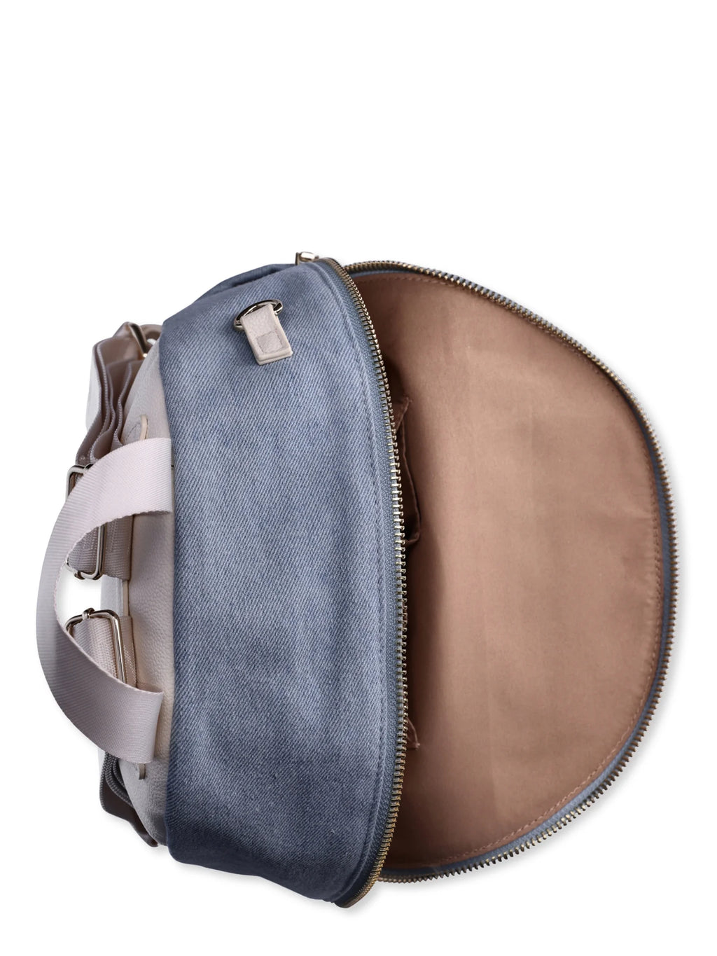 Denim Mini Backpack with Embellished Pouch M663