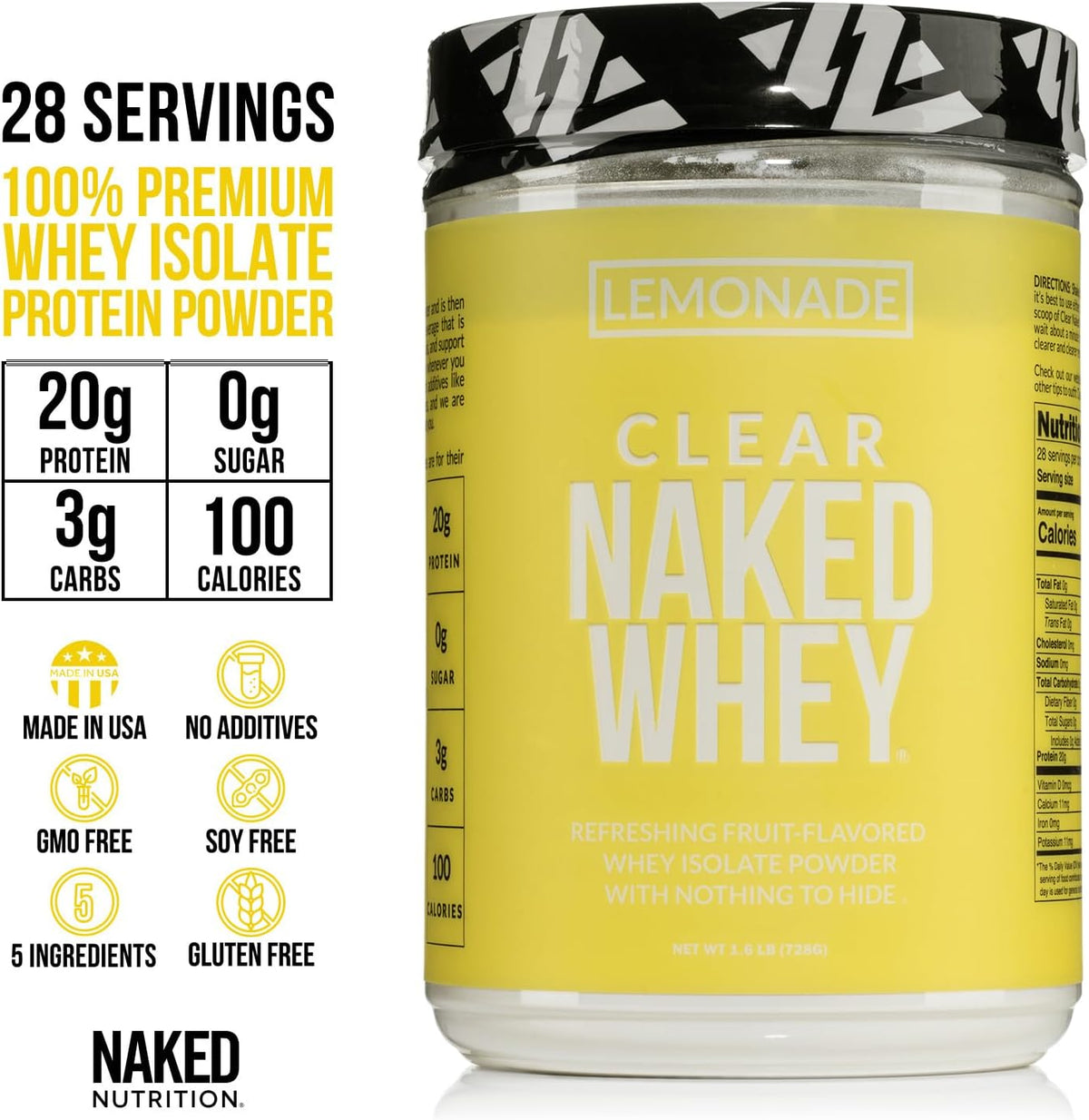 Clear Whey Protein Isolate, Lemonade, 28 Servings A97064
