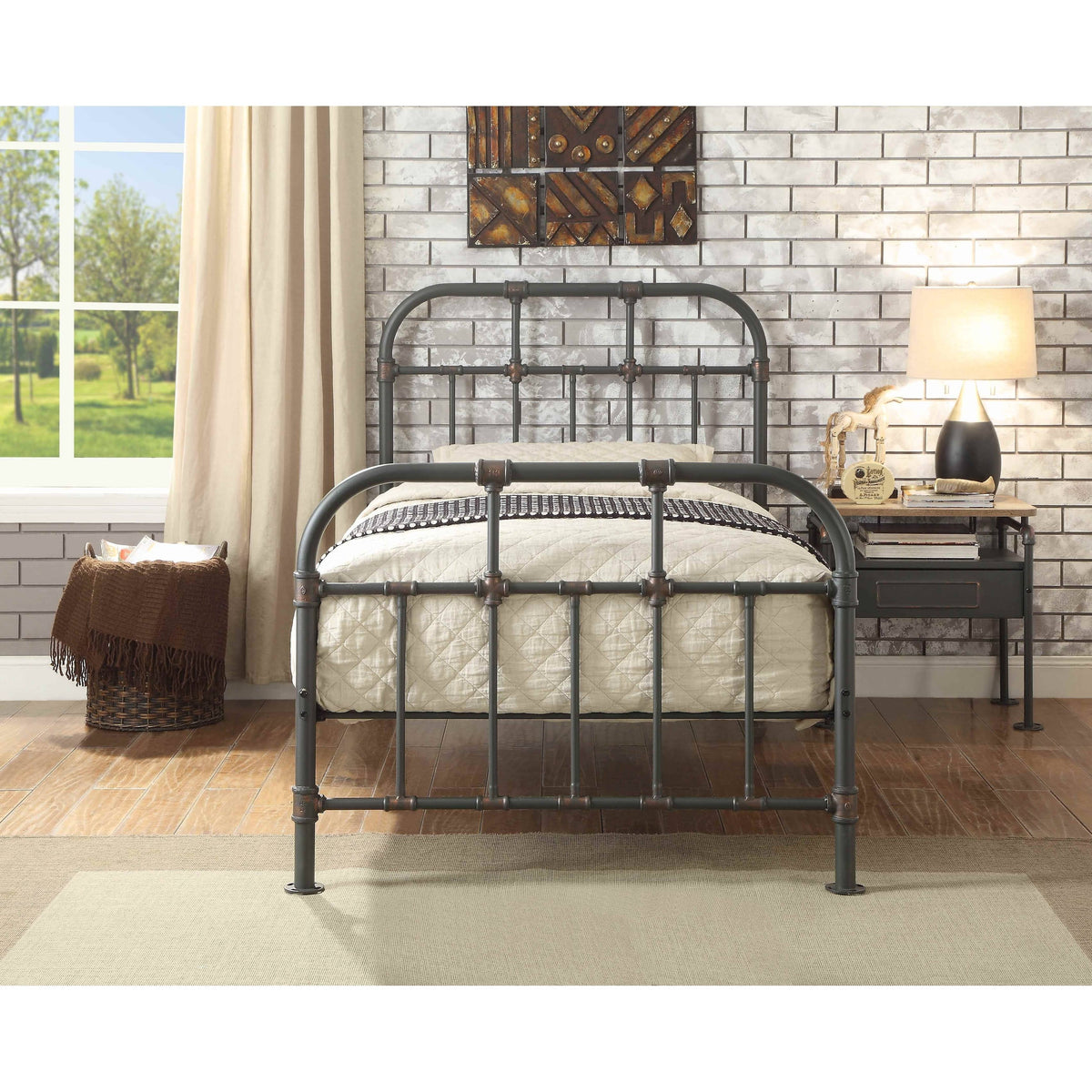 Twin Bed Sandy Gray K21513