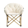 Soft Faux Fur Oversized Folding Saucer Chair C97256