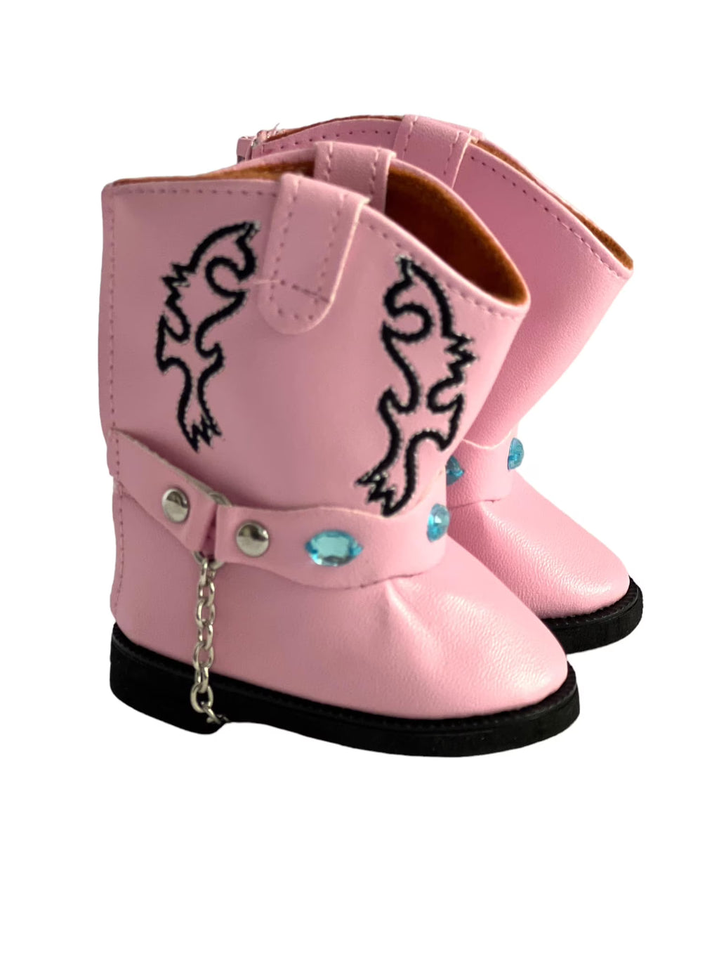Pink Western Boots with Gems P11483