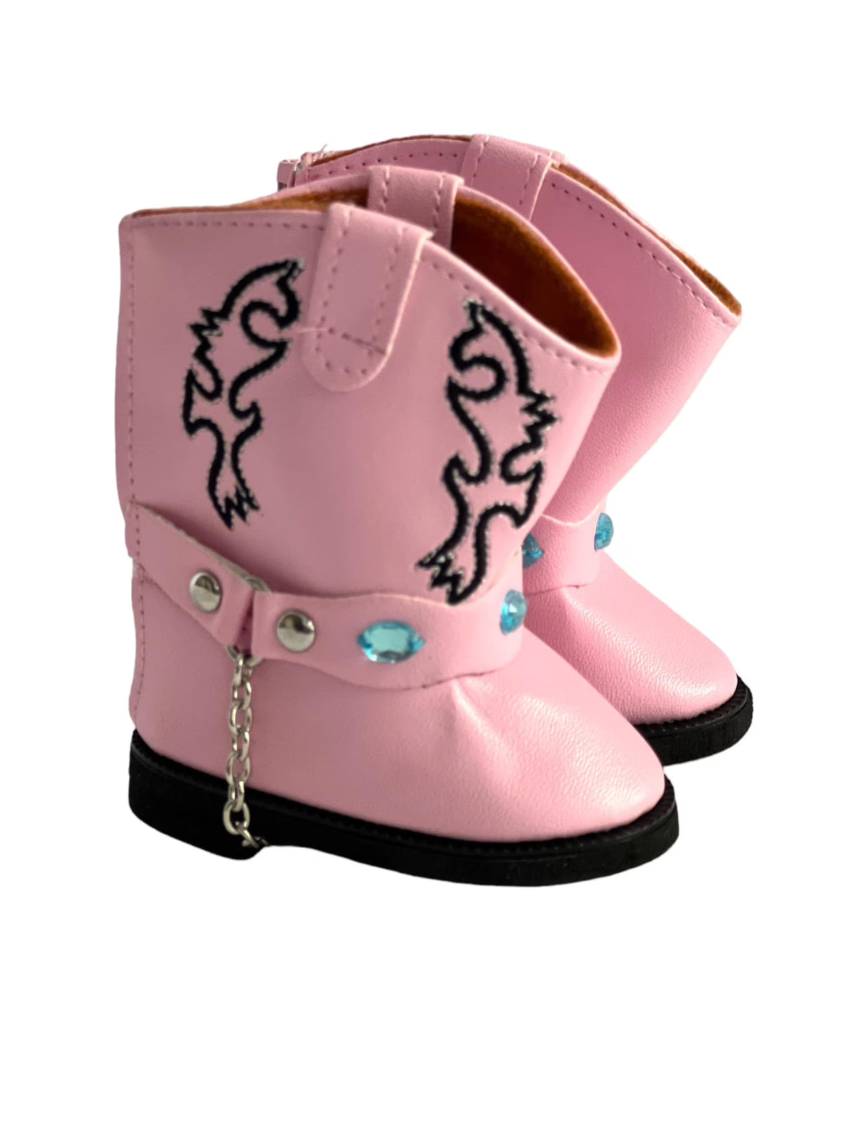 Pink Western Boots with Gems P11483
