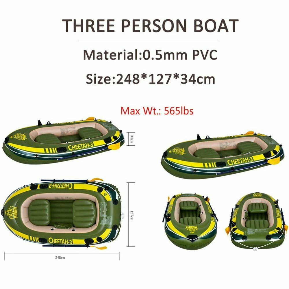 3 Person Inflatable Boat Set with Oars & Air Pump R965521