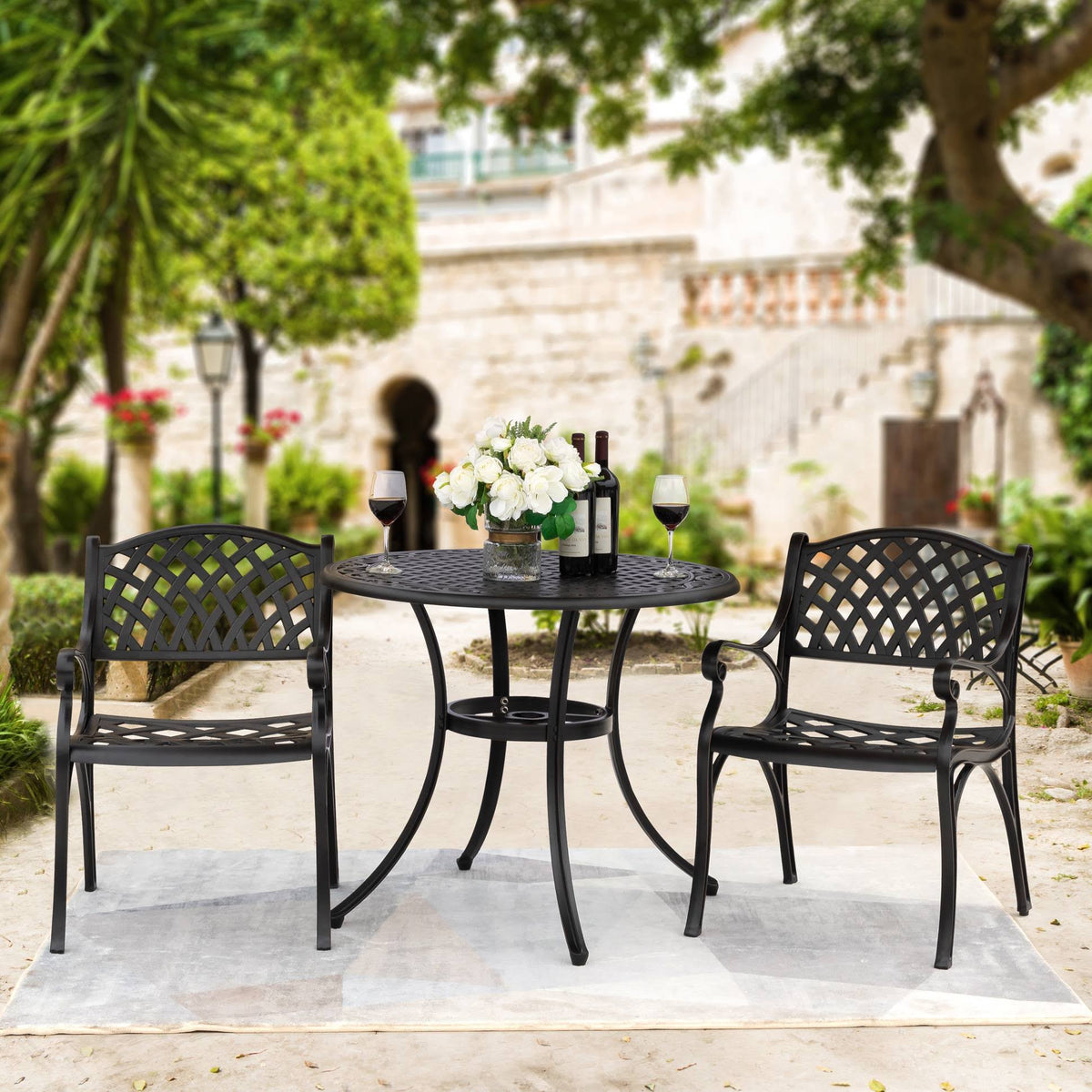 3PC Cast Aluminum Bistro Set U47190
