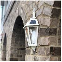 White Solar Sconce with LED Light Bulb R34881