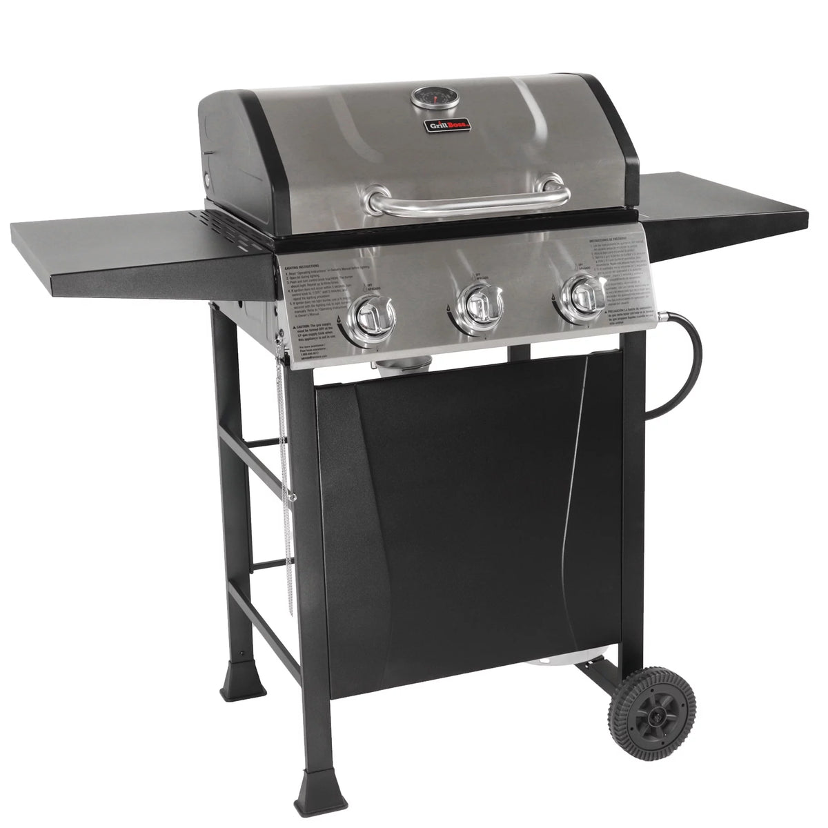 4-Burner Gas Grill with Side Burner and Side Shelves W666909
