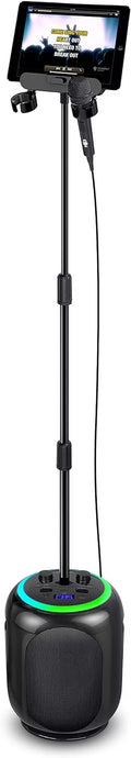 Black Karaoke Machine with Stand and LED Lights M431