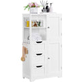 White 3 Drawer Wooden Bathroom Storage Cabinet O7510