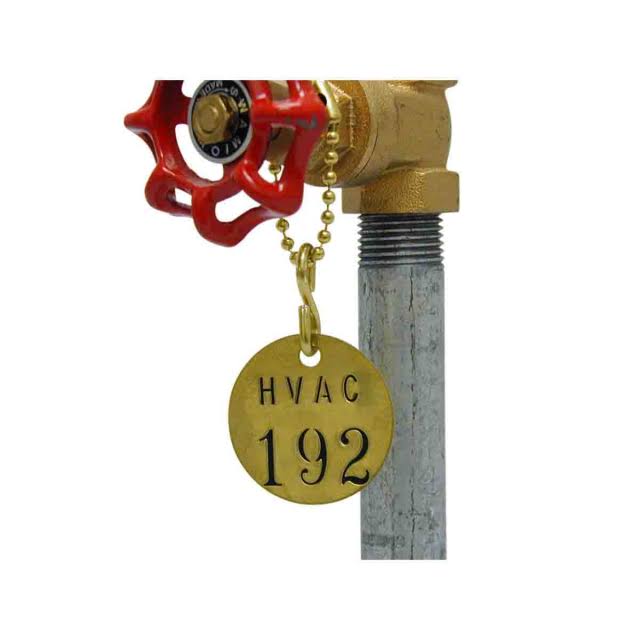 Stamped Brass Valve Tags W5413
