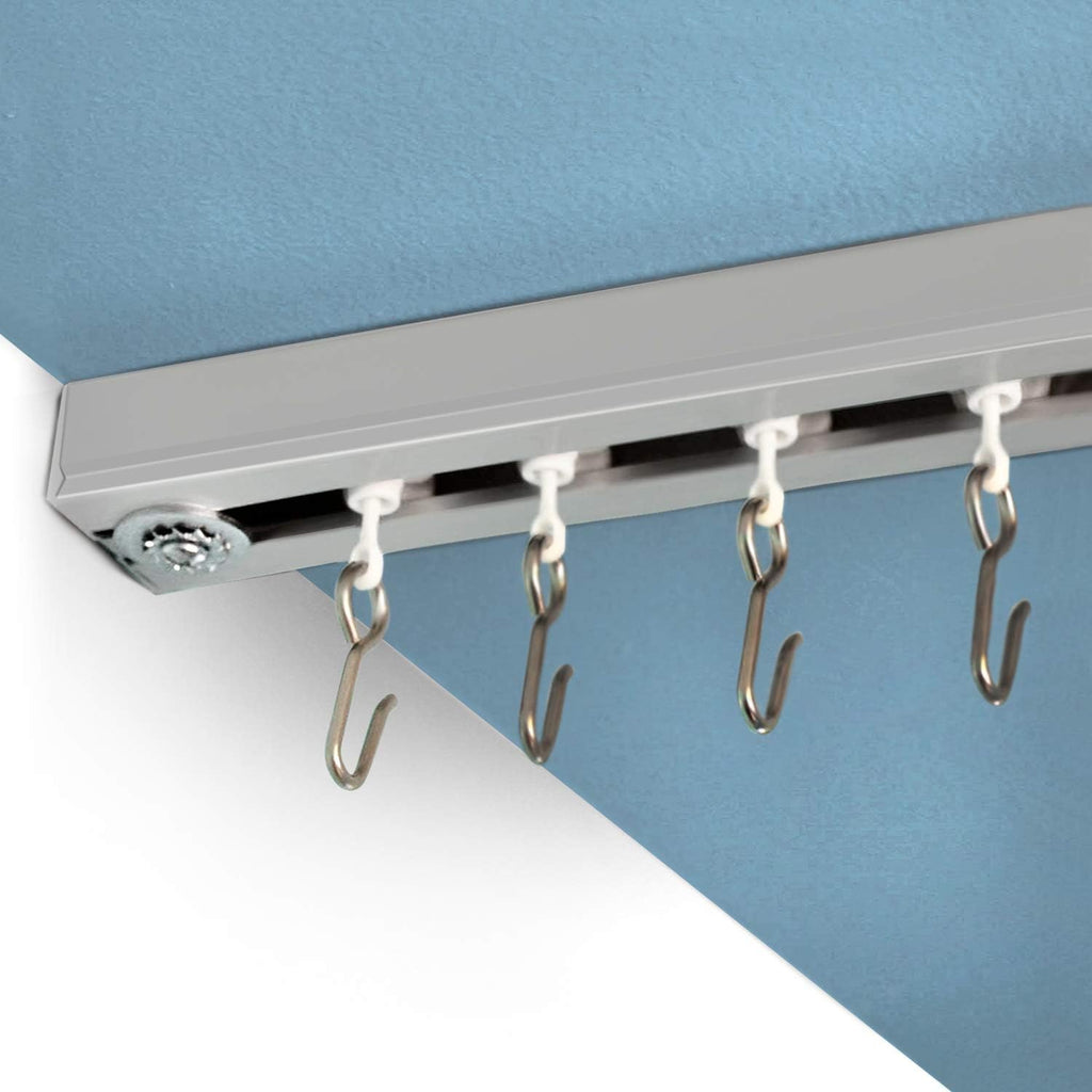Ceiling Curtain Track Set with Roller Hooks and Hardware B868083