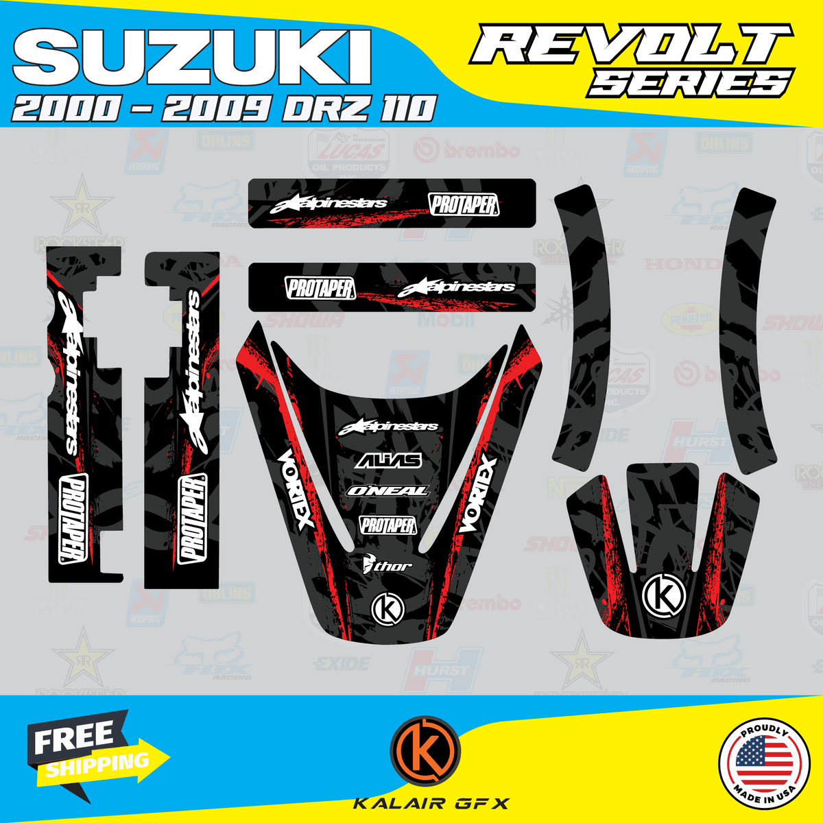 GFX Graphics Kit for Suzuki DRZ110 F231870