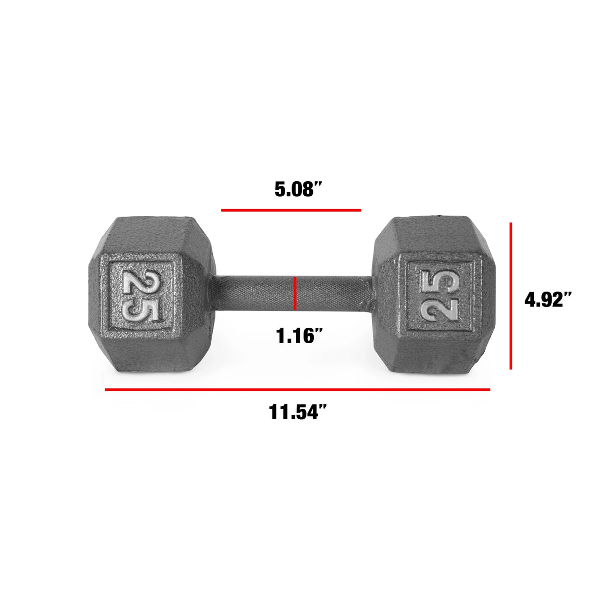 Cast Iron Dumbbell 25 Lb Pair V845390
