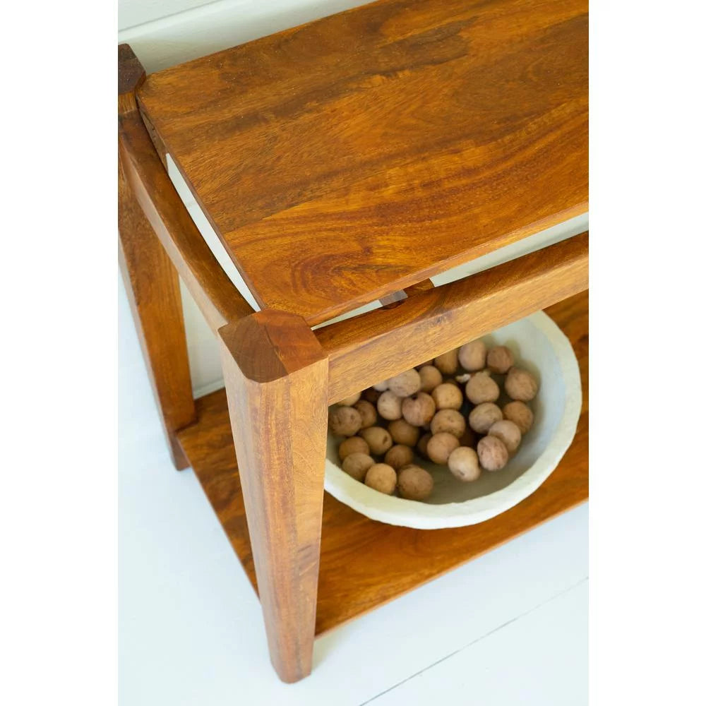 Mango Wood Console Table With Teak Finish D5025