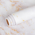 200" x 36" Marble Peel and Stick Waterproof Vinyl Wallpaper D802