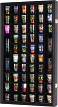Black 56 Slots Shot Glass Display Case with Lockable Door Z85436