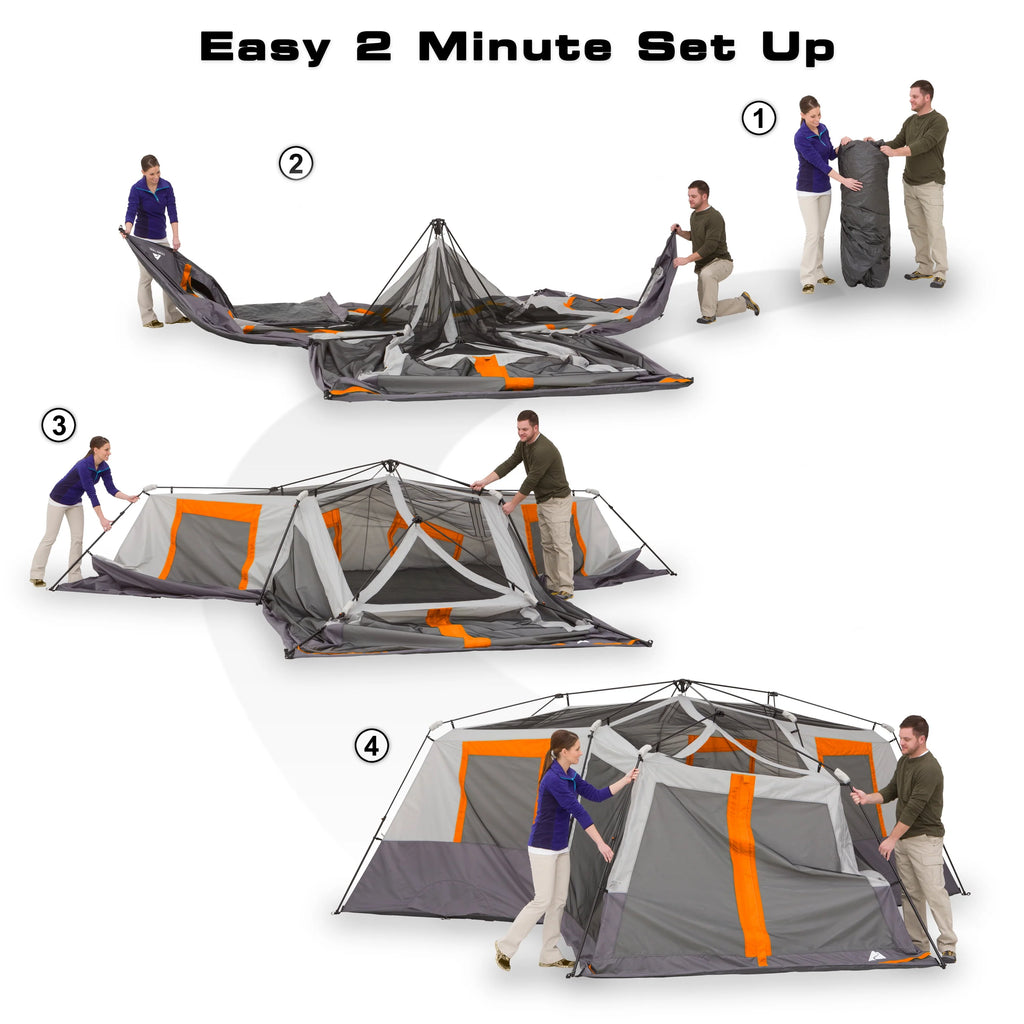 20' x 18' 12-Person 3-Room Instant Cabin Tent with Screen Room S21617