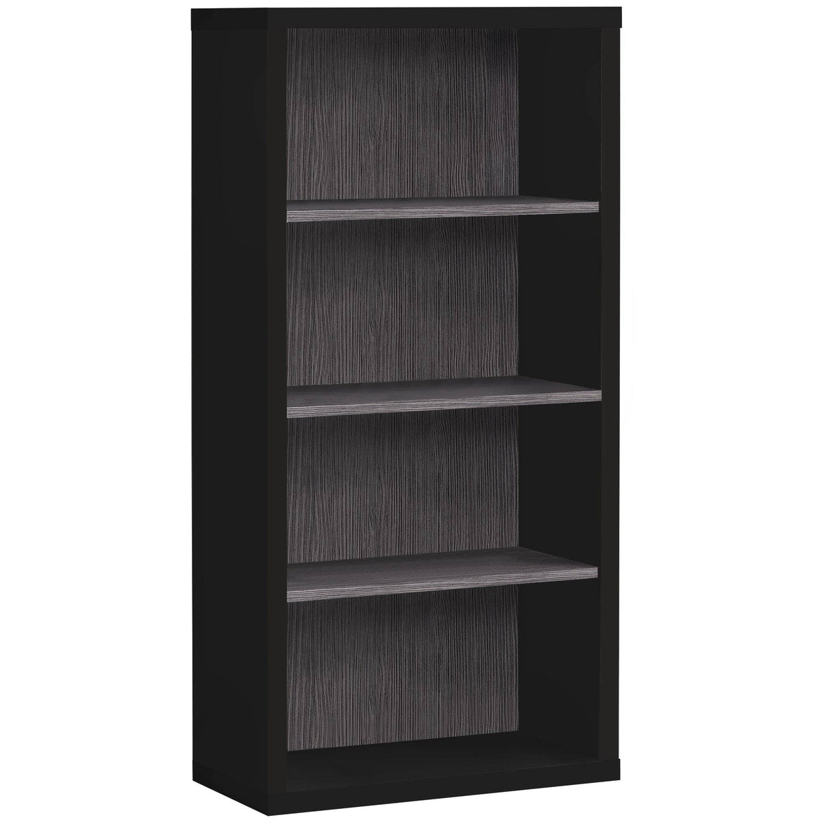 Black Grey Particle Board Bookshelf D443