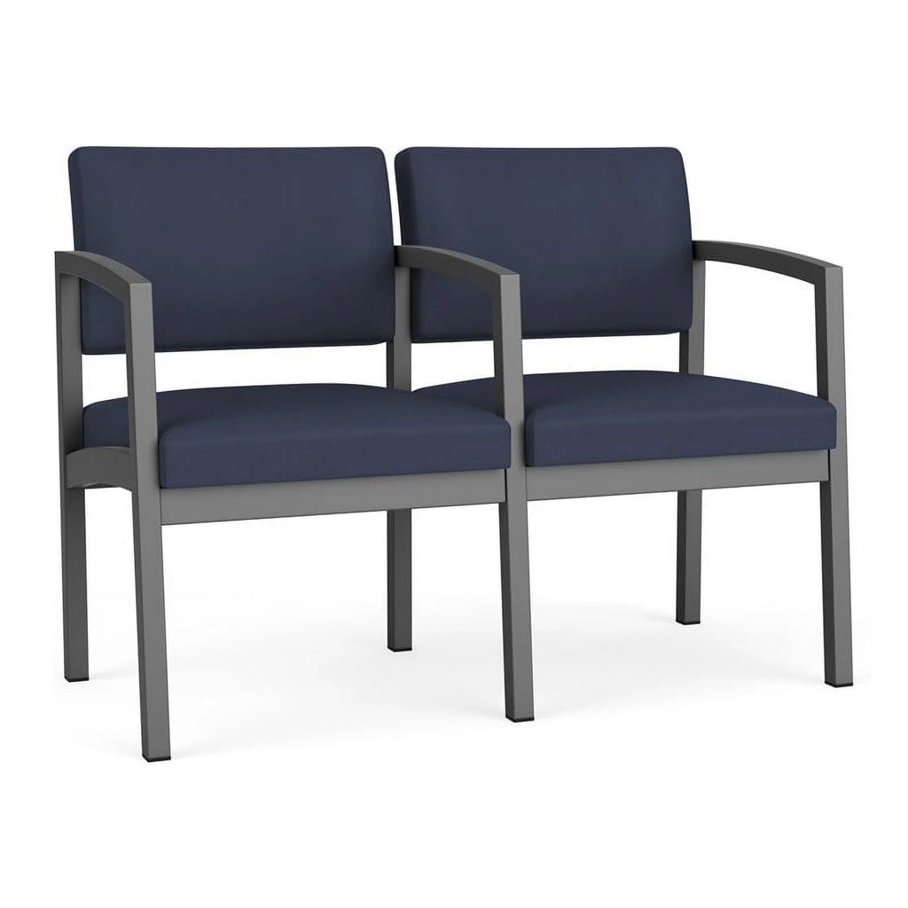 Charcoal Blue 2-Seat Waiting Room Chair W326160