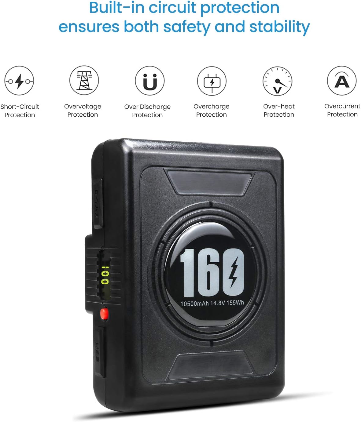 155Wh Gold Mount Battery with D-tap Charger and D-Tap Output Cable L973079