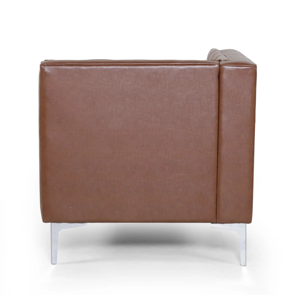 Cognac Brown Tufted Chaise Lounge U766888
