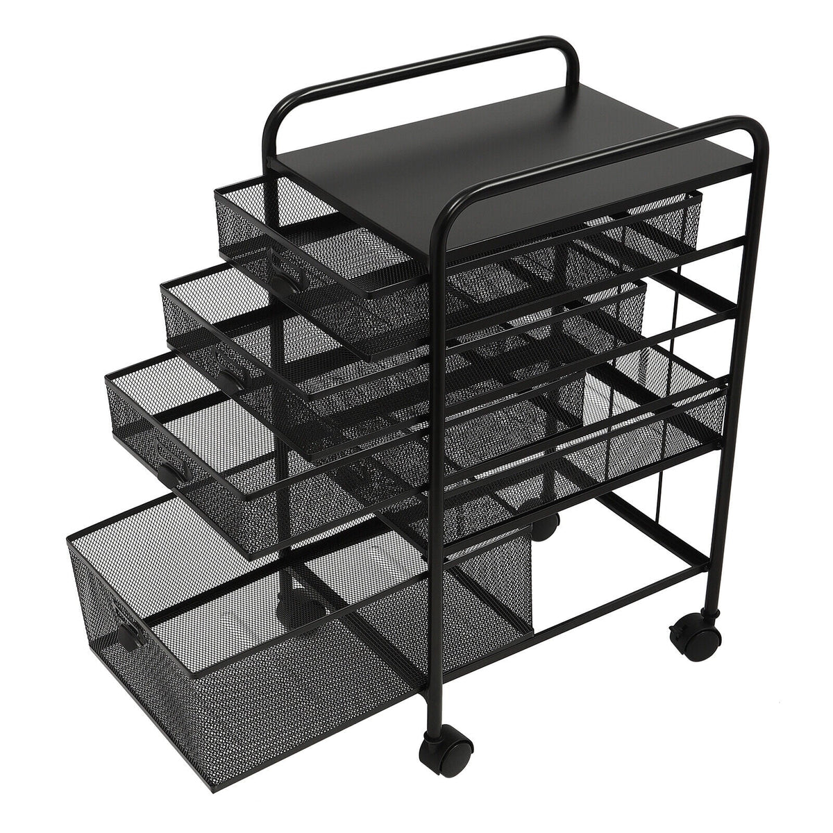 Metal 5 Drawers Rolling File Storage Cabinet with Wheels B534