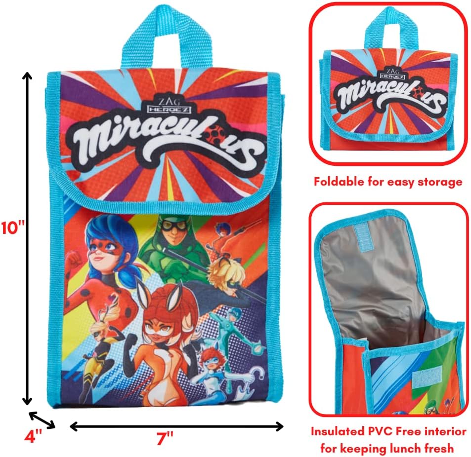 5 Pc Backpack Set with Lunch Bag & Pencil Case A361